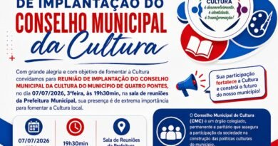 Card Quatro Pontes realizará reunião para implantação do Conselho Municipal de Cultura