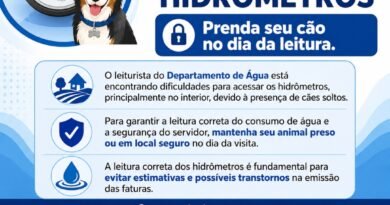 Departamento de Água solicita colaboração da população para facilitar leitura dos hidrômetros em Quatro Pontes Card leitura dos hidrometros
