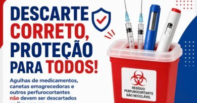 Secretaria de Saúde orienta população sobre descarte correto de materiais perfurocortantes Descarte de agulhas