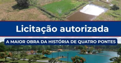 Assinatura de edital marca novo avanço para a implantação do Lago Municipal de Quatro Pontes Lago licitação