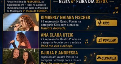 Quatro Pontes será representado na 3ª etapa do 21º FERMOP em Missal card 21°fermop