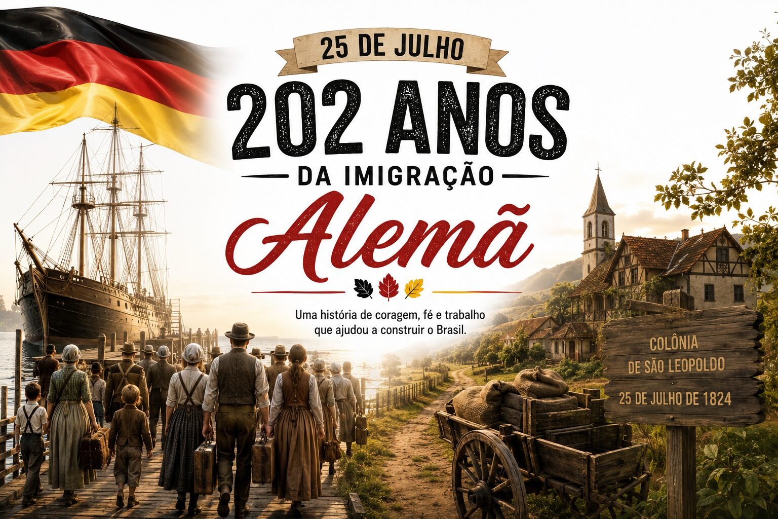 25 de Julho também é comemorado os 202 Anos da Imigração Alemã no Brasil