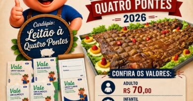 Expo Quatro Pontes 2026 terá tradicional almoço com Leitão à Quatro Pontes Card almoço leitão à Quatro Pontes