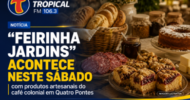 "Feirinha Jardins" acontece neste sábado com produtos artesanais em Quatro Pontes ChatGPT Image 7 de ago. de 2026, 10_38_23