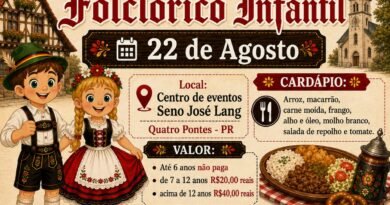 Quatro Pontes realiza Encontro Folclórico Infantil neste sábado DIA DO FOLCLORE!