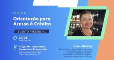 Sala do Empreendedor promove oficina sobre acesso a crédito em Quatro Pontes Sala do empreendedor
