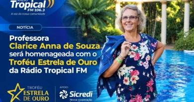 Professora Clarice Anna de Souza será homenageada com o Troféu Estrela de Ouro da Rádio Tropical FM ChatGPT-Image-14-de-set.-de-2026-16_14_46