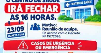 Comunicado Centro de saúde