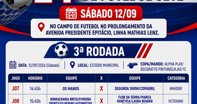 24º Campeonato de Futebol Sete terá terceira rodada neste sábado em Quatro Pontes image