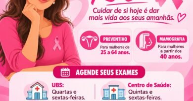 Outubro Rosa reforça prevenção e cuidados com a saúde da mulher em Quatro Pontes Card Outubro Rosa