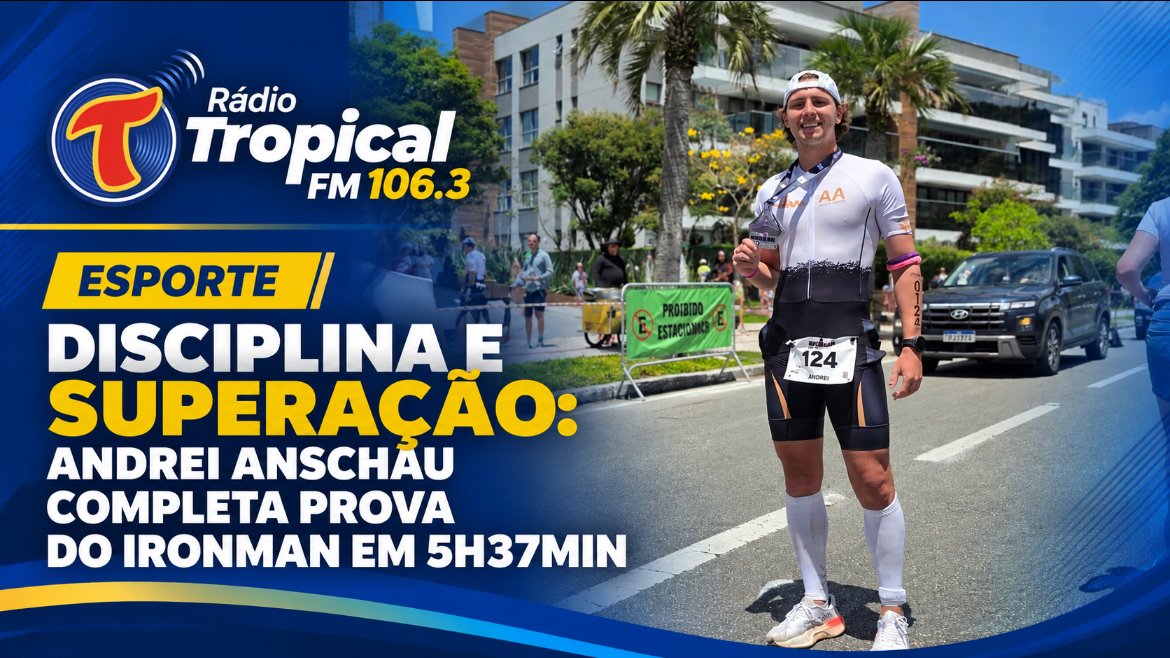 Disciplina e superação: Andrei Anschau completa prova do Ironman em 5h37min