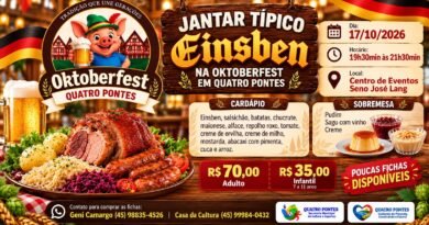 Oktoberfest de Quatro Pontes: últimas fichas disponíveis para o jantar típico de Eisbein WhatsApp Image 2026-10-17 at 08.00.48